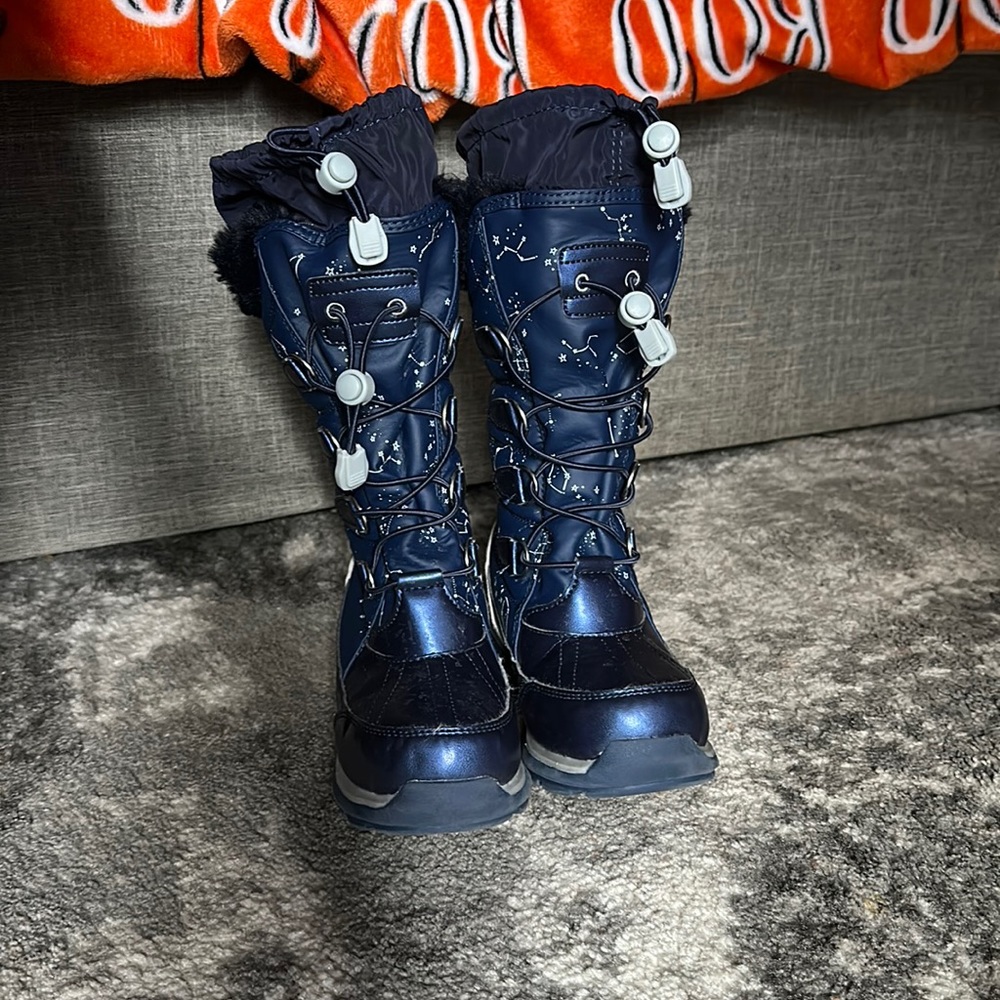 Land’s End Insulated Winter/Snow Boots | Constellation Pattern Navy